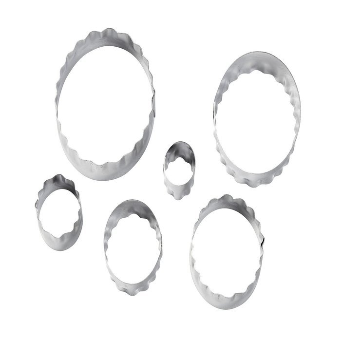 Wilton 417-2581 6-Piece Nesting Fondant Double Sided Cut Out Cutters, Round N9
