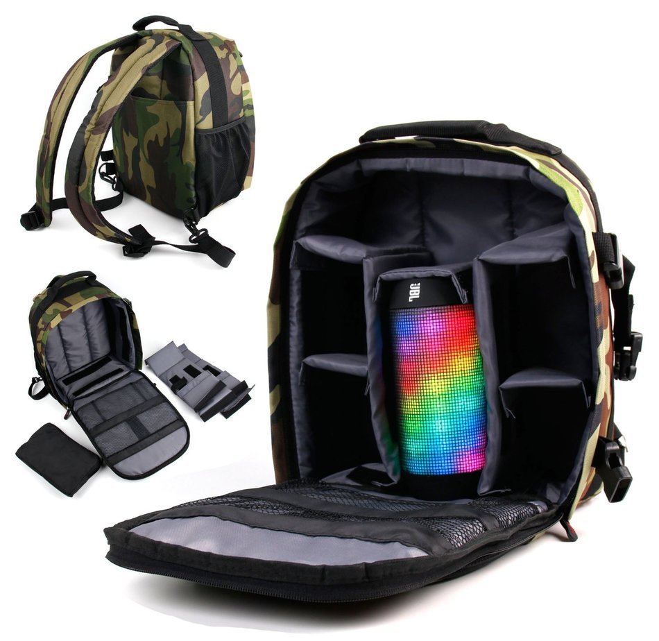 DURAGADGET Premium Quality, Camouflage Water-Resistant Rucksack / Backpack for the NEW JBL Pulse 2 Wireless Bluetooth...