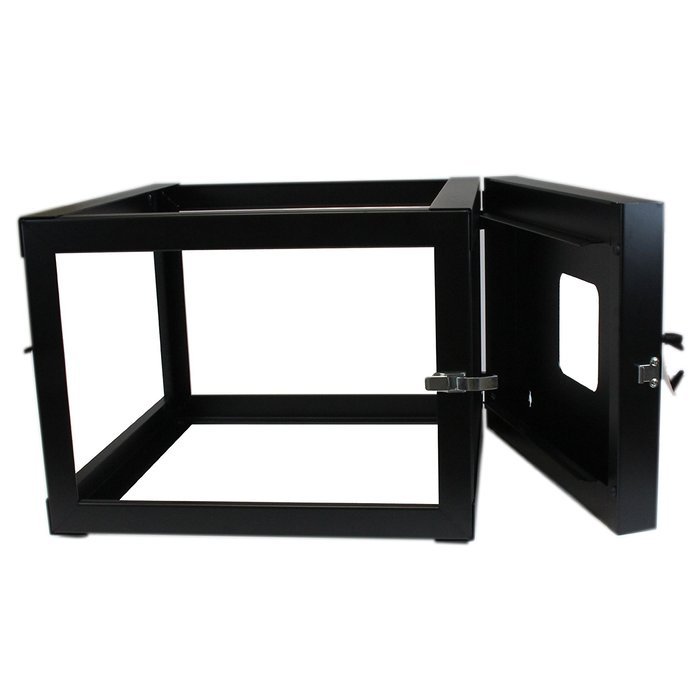 StarTech RK812WALLO 8U Open Frame Wall Mount Equipment Rack - 12-Inch Deep (Black) N27