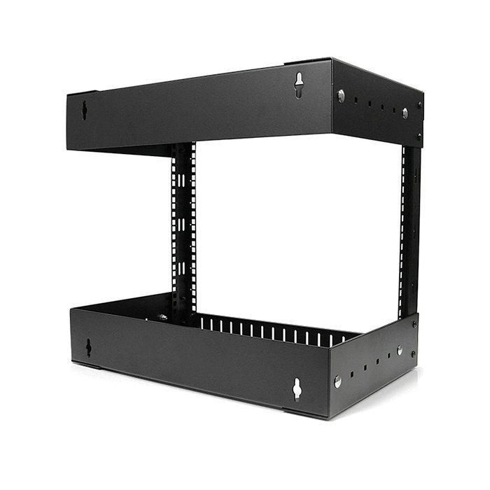 StarTech RK812WALLO 8U Open Frame Wall Mount Equipment Rack - 12-Inch Deep (Black) N37