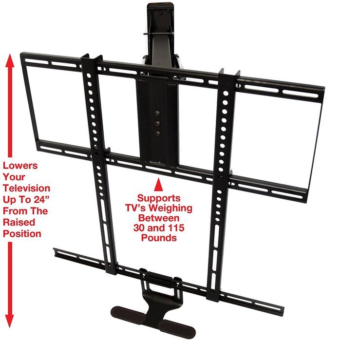 MantelMount&reg; Pull-Down TV Mount&trade; Bracket w/ Full Motion for 48-80"inch, 30-115lb LCD, LED & Plasma Flat Screen... N2
