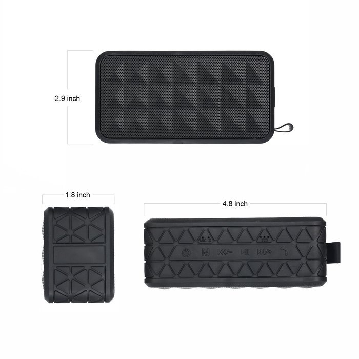 Kingstar Outdoor Sports Bluetooth Speakers,Portable Square Waterproof Wireless Ultra Stereo 4.0 Rechargeable Shower... N3