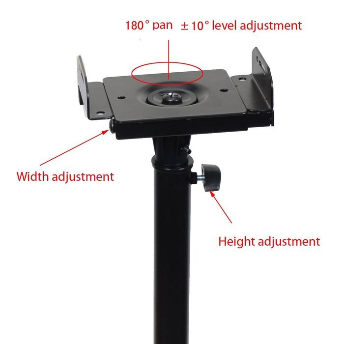 VideoSecu 2 Heavy duty PA DJ Club Adjustable Satellite Speaker Stand MS07B M99 N3