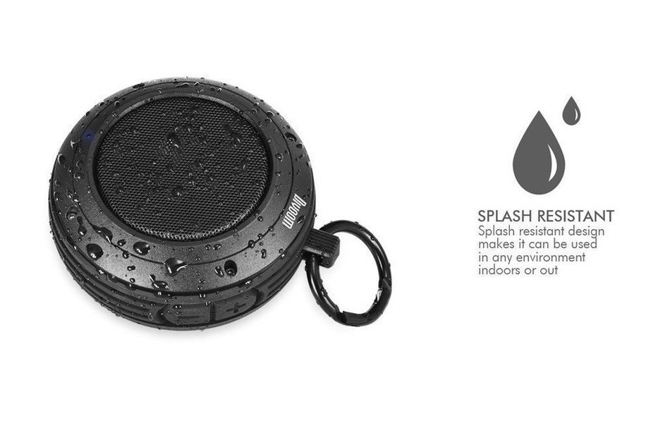Divoom Voombox Travel Outdoor Water Resistant Bluetooth Portable Speaker with Microphone for Android Devices -... N13