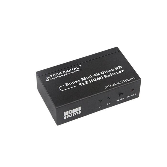 J-Tech Digital JTD-MINI-1x2SP 2 Port 1X2 Powered Hdmi Super Mini Splitter for Full Hd 1080P with 3D Capability N14
