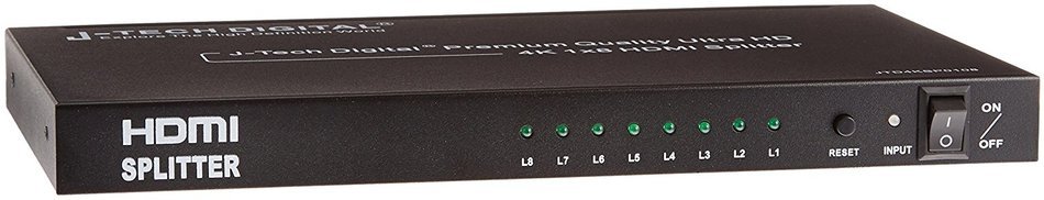J-Tech Digital JTD-MINI-1x2SP 2 Port 1X2 Powered Hdmi Super Mini Splitter for Full Hd 1080P with 3D Capability N20