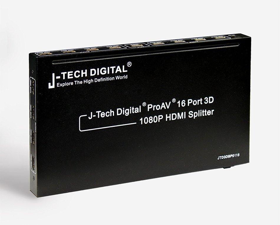 J-Tech Digital JTD-MINI-1x2SP 2 Port 1X2 Powered Hdmi Super Mini Splitter for Full Hd 1080P with 3D Capability N23