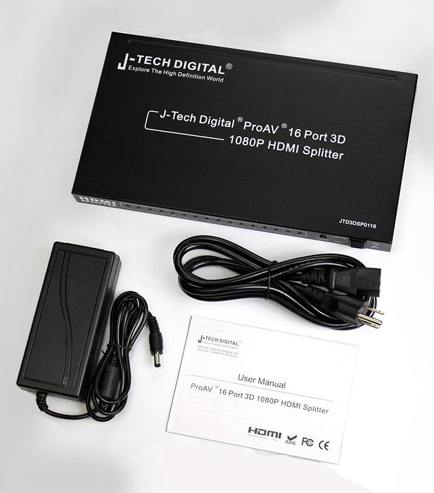 J Tech Digital Jtd Mini X Sp Port X Powered Hdmi Super Mini Splitter For Full Hd P With