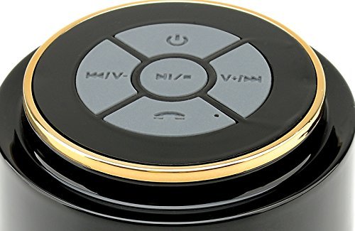 Bluetooth Waterproof Speaker - Music Control, Call Answering, Mic, Suction Cup, IP67 Waterproof Rating N4