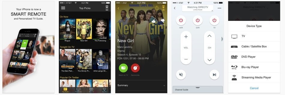 Pronto and Peel App, Smart Universal Remote Control, Compatible with iOS and select Android devices N4