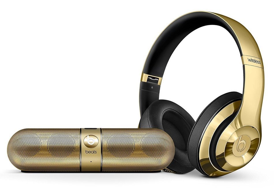 Beats Studio Wireless Gold and Pill 2.0 Portable Bluetooth Speaker N6