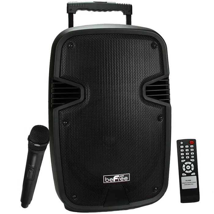 beFree Sound 10" Bluetooth Portable Speaker with USB/SD/FM Radio