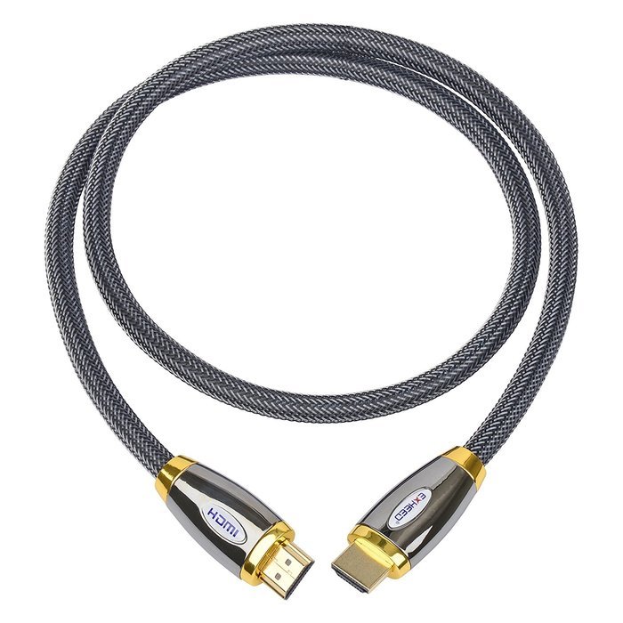 High Speed HDMI Cable 6Ft by EXHEED&reg; - Latest Ultra HD 4k 2160p Pro Series Premium Elite Braided Gold Plated for... N2