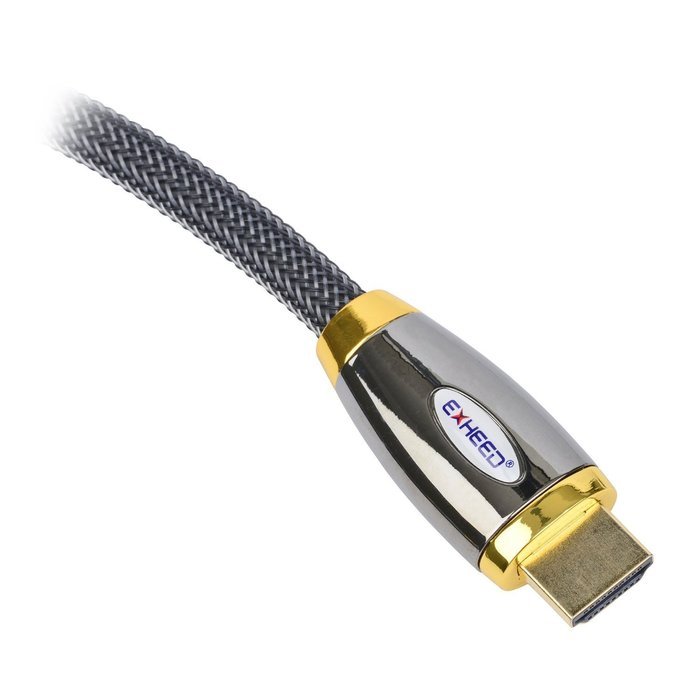 High Speed HDMI Cable 6Ft by EXHEED&reg; - Latest Ultra HD 4k 2160p Pro Series Premium Elite Braided Gold Plated for... N12