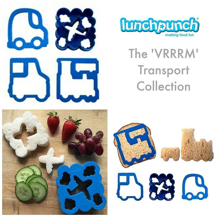 Lunch Punch Transport Shape Sandwich Cutters (Set of 4)
