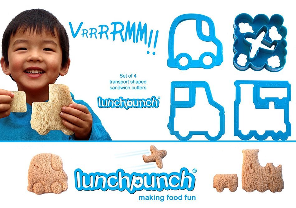 Lunch Punch Transport Shape Sandwich Cutters (Set of 4) N3