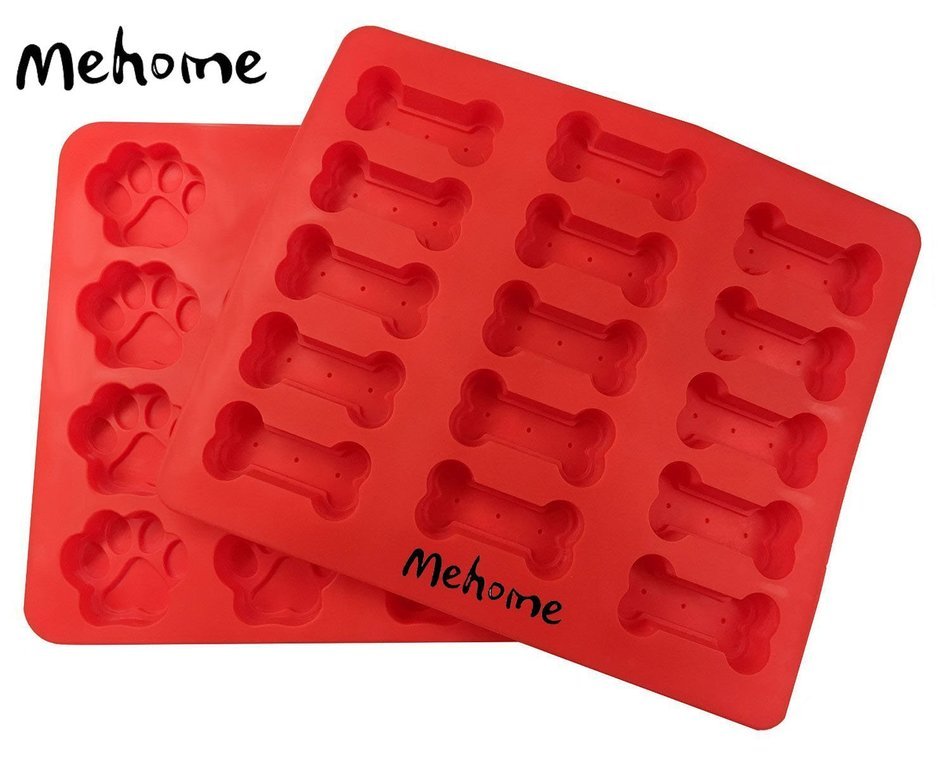 Mehome 14-cavity Silicone Mold Dog Paws Bones Fish for Soap, Bread, Loaf, Muffin, Brownie, Cornbread, Cheesecake... N5