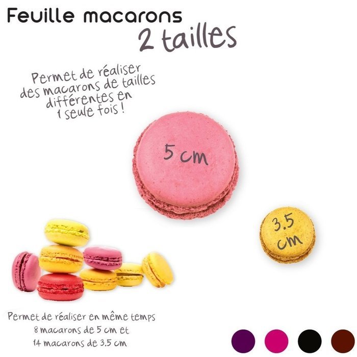 Feuille Macarons 2 Tailles Silicone N3