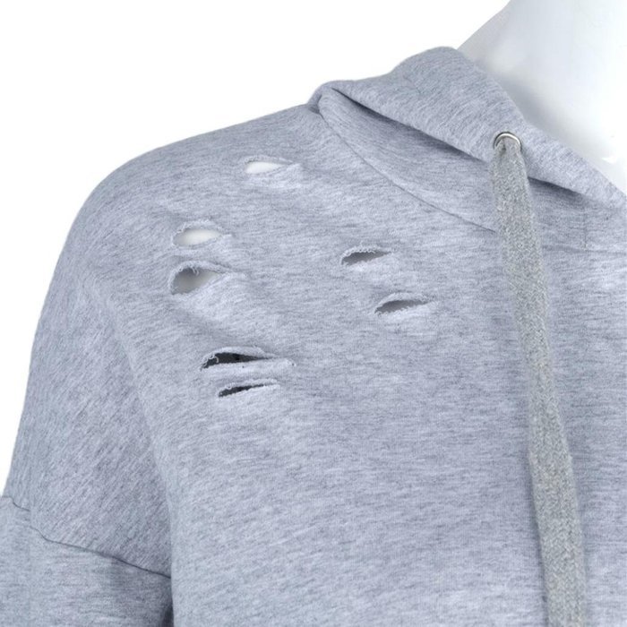 AIMTOPPY Women Hoodie Sweatshirt Jumper Sweater Crop Top Sports Pullover Tops (S) N7