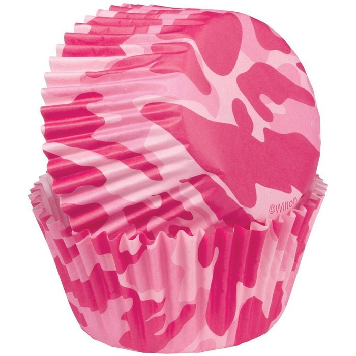 Wilton Baking Cups, Standard, 75-Pack, Pink Camo