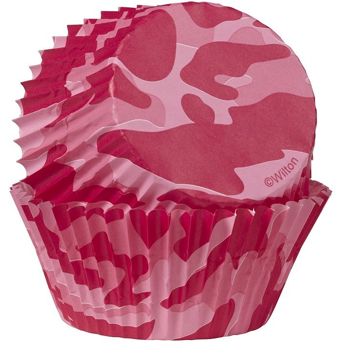 Wilton Baking Cups, Standard, 75-Pack, Pink Camo N2