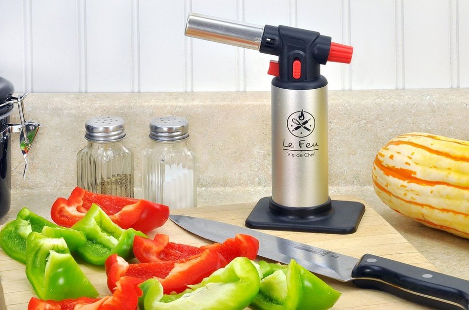 Vie De Chef Culinary Butane Torch - Best Creme Brulee Torch For Professional Kitchen & Baking Use - The Perfect... N4
