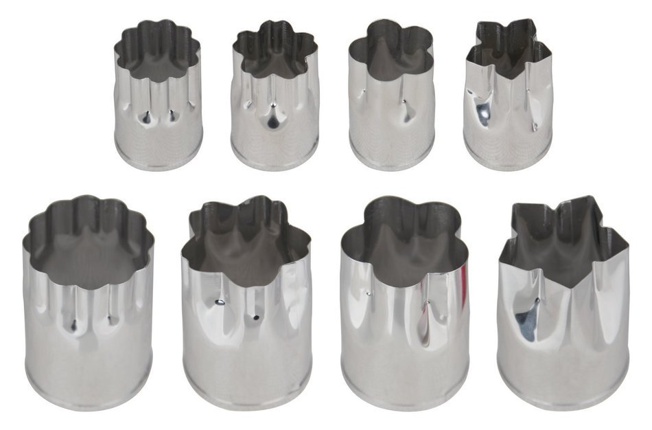 Einfac Stainless Steel Vegetable Cutter Shapes Set (20pcs) Vegetable Fruit Cookie Cutter Mold - Cute for Fun Food