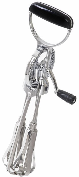 Best Rotary Egg Beater by ClickDamzon ~ Stainless Steel \ Plastic , Black Plastic Handle & Crank ~ Manual Egg...