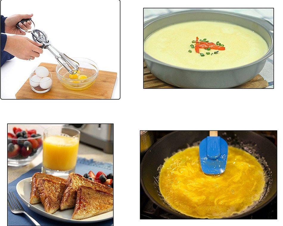 Best Rotary Egg Beater by ClickDamzon ~ Stainless Steel \ Plastic , Black Plastic Handle & Crank ~ Manual Egg... N4