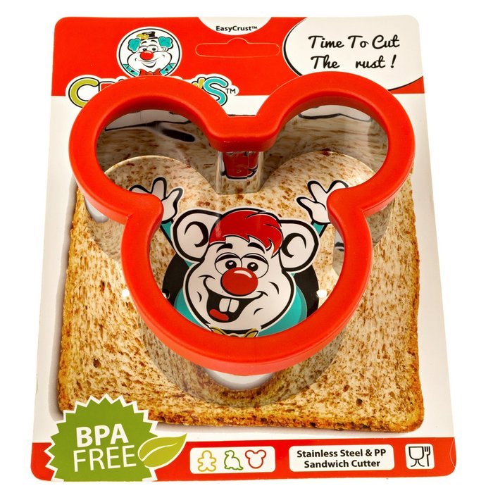 Crusty's Mickey Mouse Sandwich Cutter - High Quality Stainless Steel Crust & Cookie Cutter
