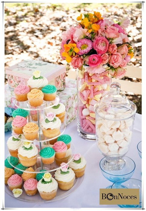 BonNoces Premium Four 4-Tier Crystal Clear Acrylic Glass Round Wedding Cake Stand Cupcake Tree for Wedding Cupcakes... N7