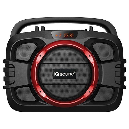 SuperSonic Wireless SoundBox - Toughneck Portable Audio System, Red (IQ-2400 Red)