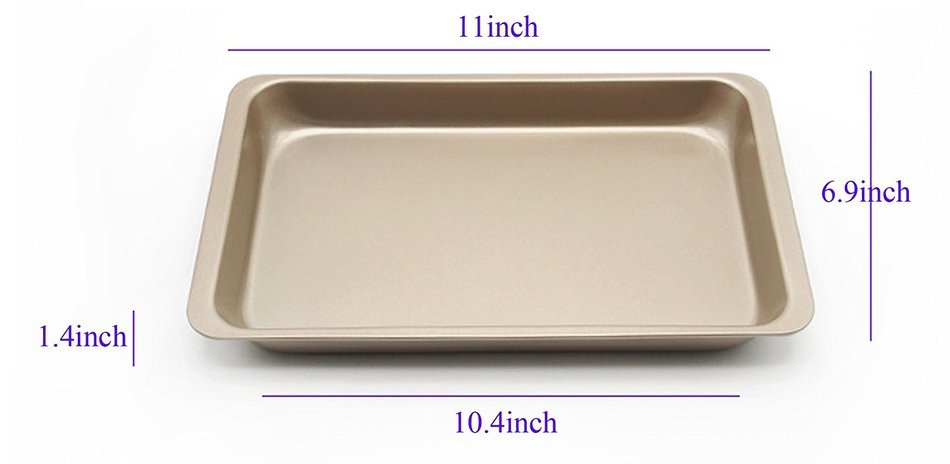 SS&CC Non Stick 11 Inch Oven Baking and Cookie Sheet Heavy-gauge Steel (golden) N3