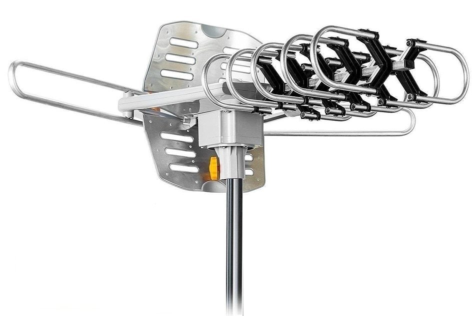 Jeje TV Antenna Outdoor Amplified - Motorized 360 Degree Rotation - Digital HDTV Antenna - 150 Miles Range - Wireless... N5