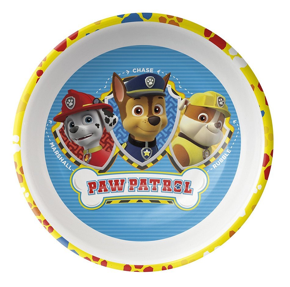 Zak! Designs Cereal Bowl Featuring Marshall Rubble and Chase from Paw Patrol, Break-resistant and BPA-free Melamine