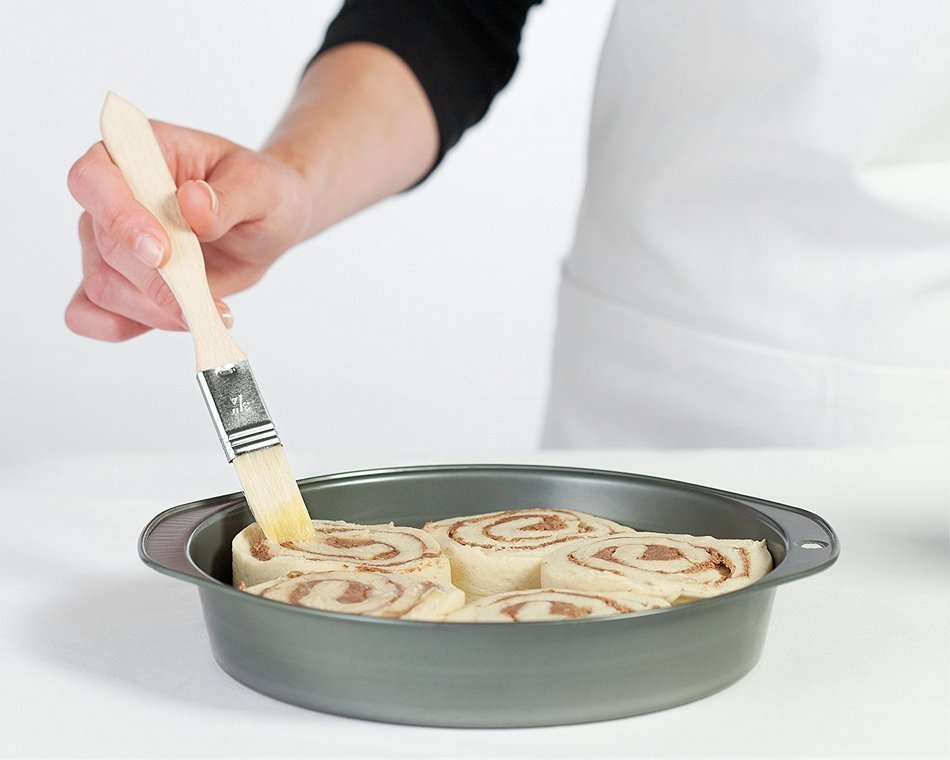 B&uuml;rstenhaus Redecker Pastry Brush with Untreated Beechwood Handle, Set of 2, 7-1/2 and 8-Inch N2