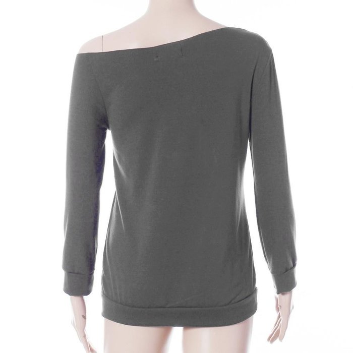 AIMTOPPY Women Loose Tops Long Sleeve T-Shirt Casual Blouse (M, Purple) N9