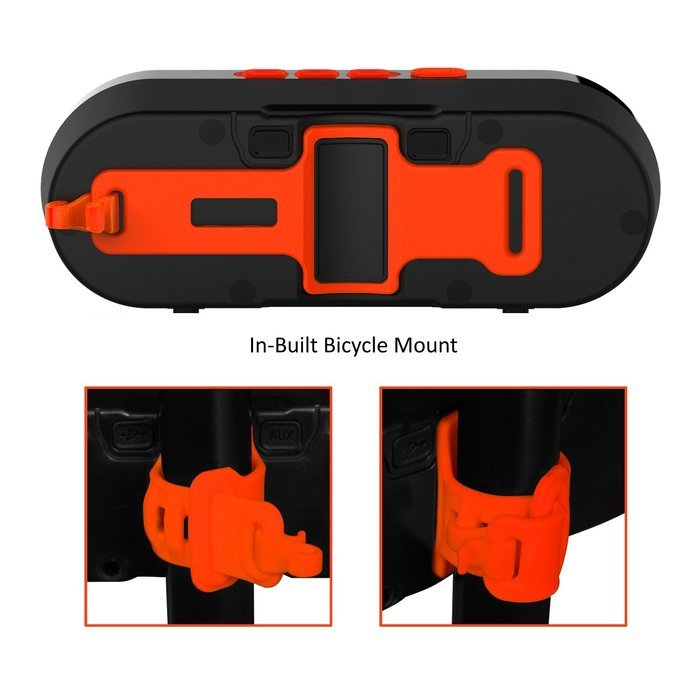 Jabees Beatbox Bi Portable Waterproof Bluetooth Wireless Bike Speakers with Built-in Bike Mount for Cycling Outdoor... N13