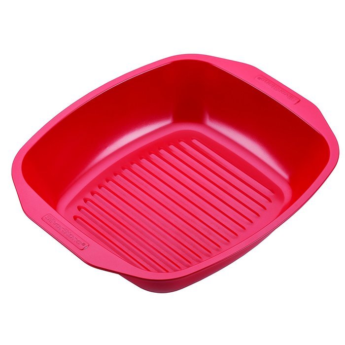 SilverStone Hybrid Ceramic Nonstick Bakeware Roaster with Self-Rack, 14 x 12-1/2", Marine Blue N9