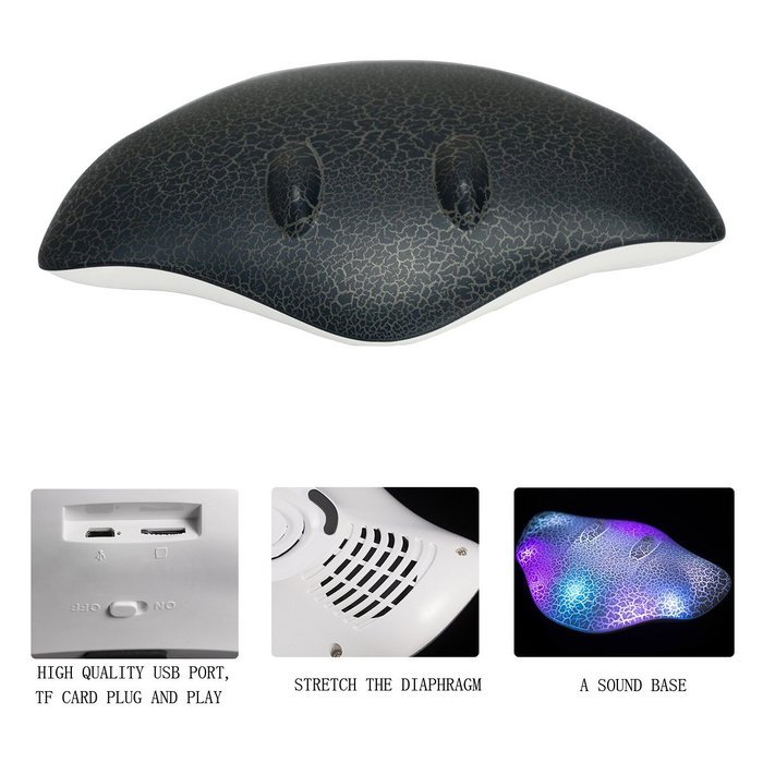 Global-store Wireless Bluetooth Stingray Speaker Portable Devil Rays Speaker with Dynamic LED Lights & Support... N3