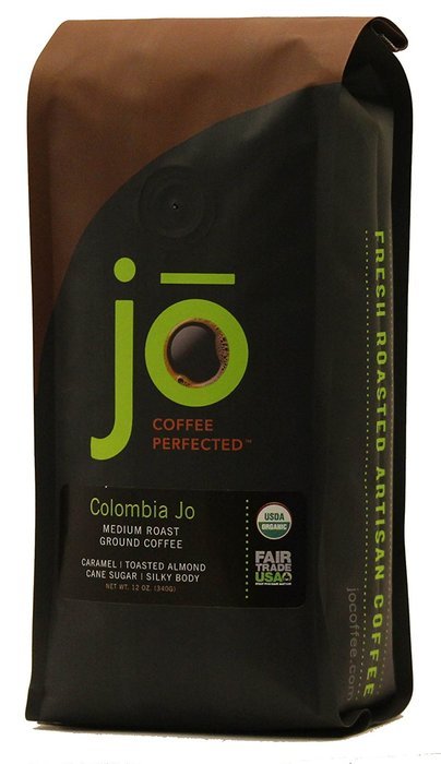 COLOMBIA JO: 12 oz, Organic Ground Colombian Coffee, Medium Roast, Fair Trade Certified, USDA Certified Organic... N2