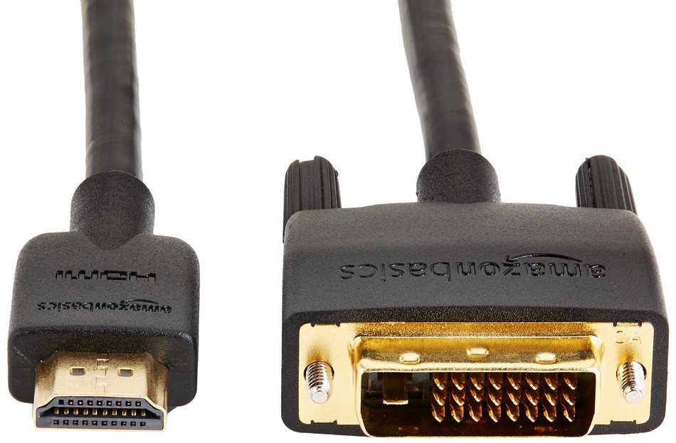 AmazonBasics HDMI to DVI Adapter Cable - 6 Feet (Latest Standard) N2