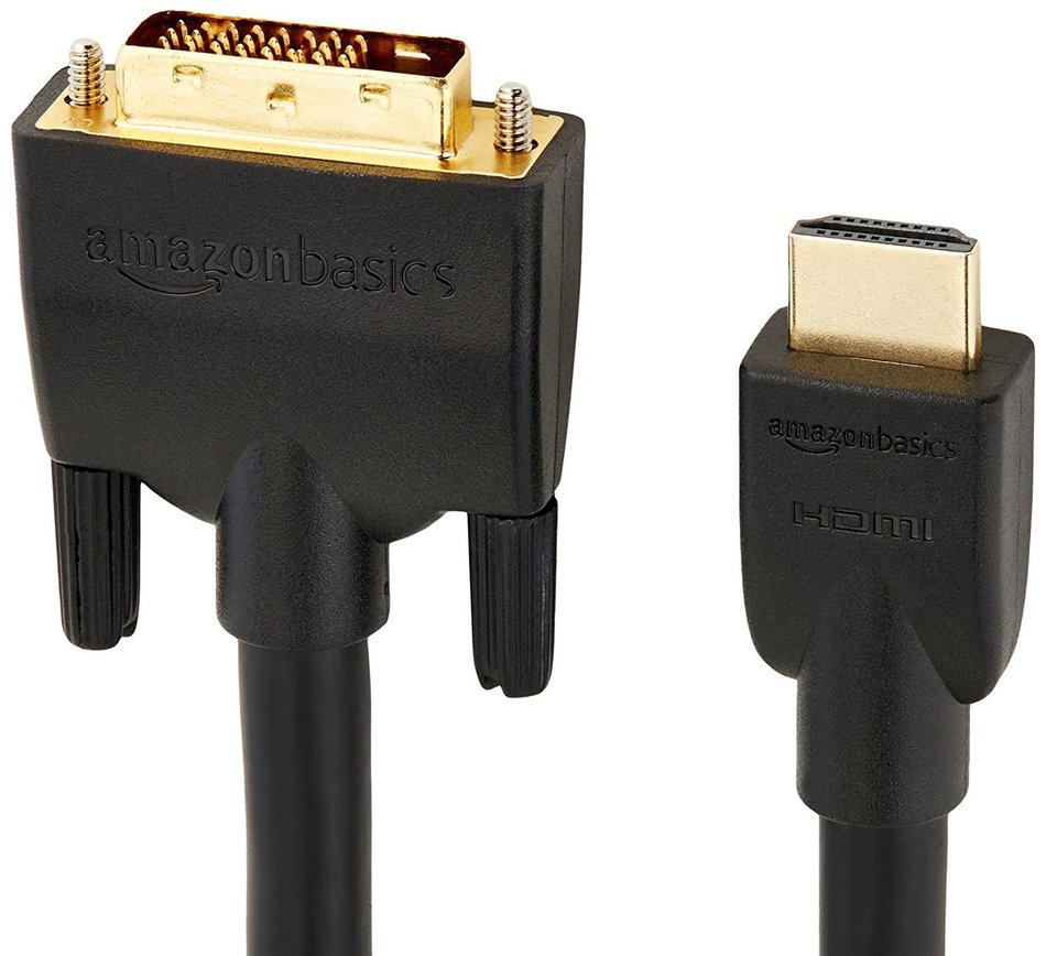 AmazonBasics HDMI to DVI Adapter Cable - 6 Feet (Latest Standard) N21