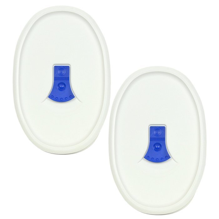 Corningware F-23-VPC 23oz French White Oval Pop-Ins Vented Lid (2 Pack)