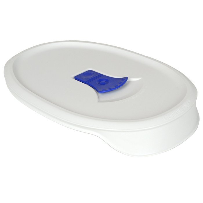 Corningware F-23-VPC 23oz French White Oval Pop-Ins Vented Lid (2 Pack) N2