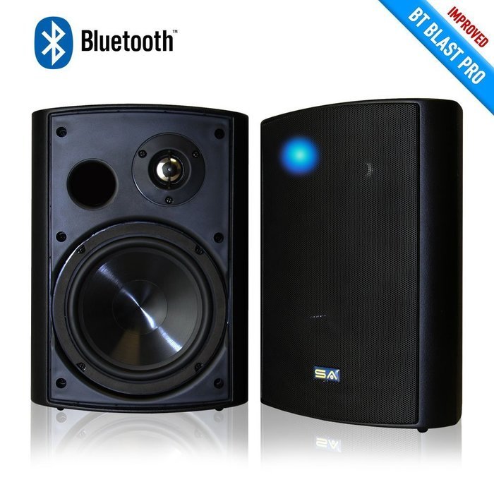 Sound Appeal Wireless Bluetooth Weatherproof Speakers (Black, 6.50 Inch, Pair)