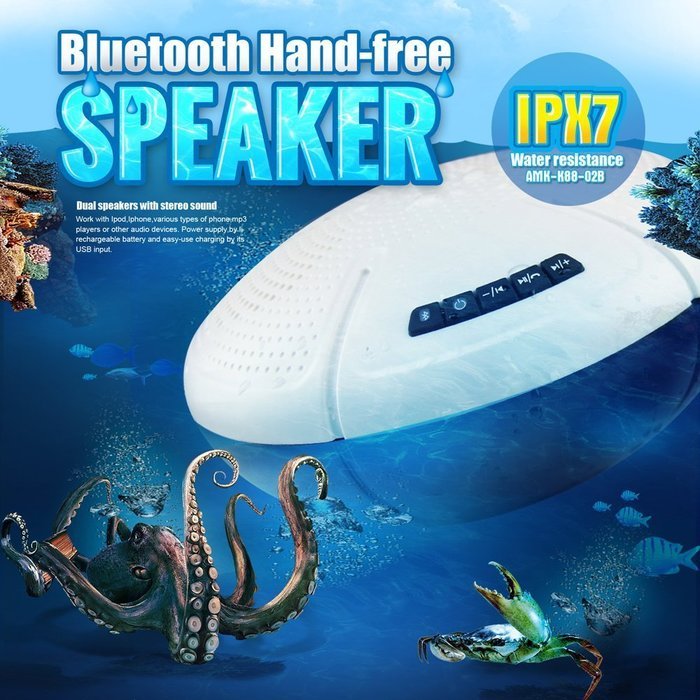 WILDMAN Waterproof Bluetooth Speaker Water-resistant Floating Speaker for Mobile phone & other Bluetooth enabled... N3