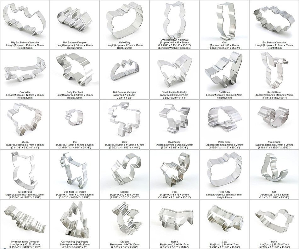 30pcs Fondant Gingerbread Pastry Biscuit Jelly Sandwiches Cookie Cutter Set Mold Metal Mould Xmas Christmas Tree... N14
