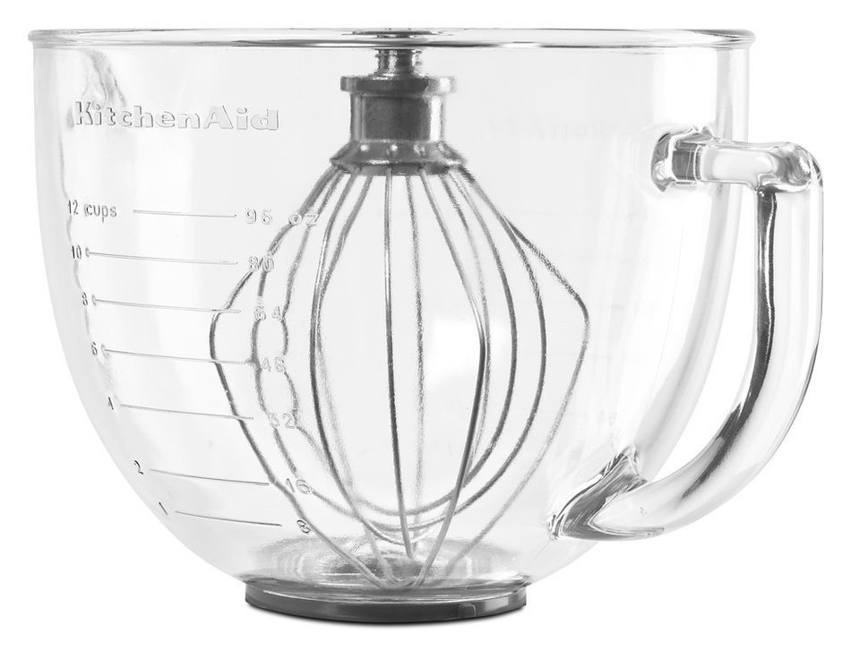 KitchenAid K5GB 5-Qt. Tilt-Head Glass Bowl with Measurement Markings & Lid N2