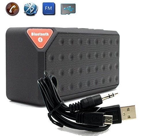JCare Mini Bluetooth Speaker X3 TF USB FM Radio Wireless Portable Music Sound Box Subwoofer Loudspeakers with... N6